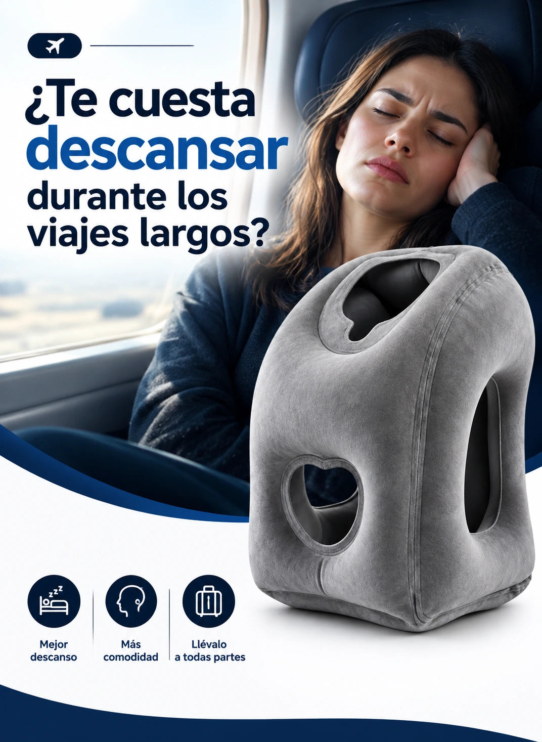 Almohada Inflable Travel Pro