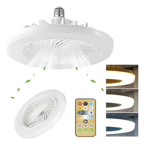 Foco Ventilador de Techo 2 en 1 - iluminación y Frescura Inteligente