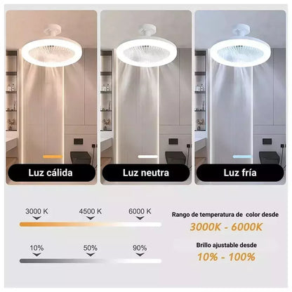 Foco Ventilador de Techo 2 en 1 - iluminación y Frescura Inteligente