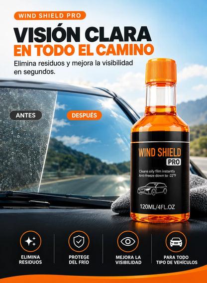 Limpiador de Parabrisas WIND SHIELD PRO | Claridad y Limpieza Profesional